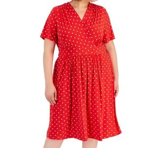 Anne Klein Red Polka Dot Dress (S)